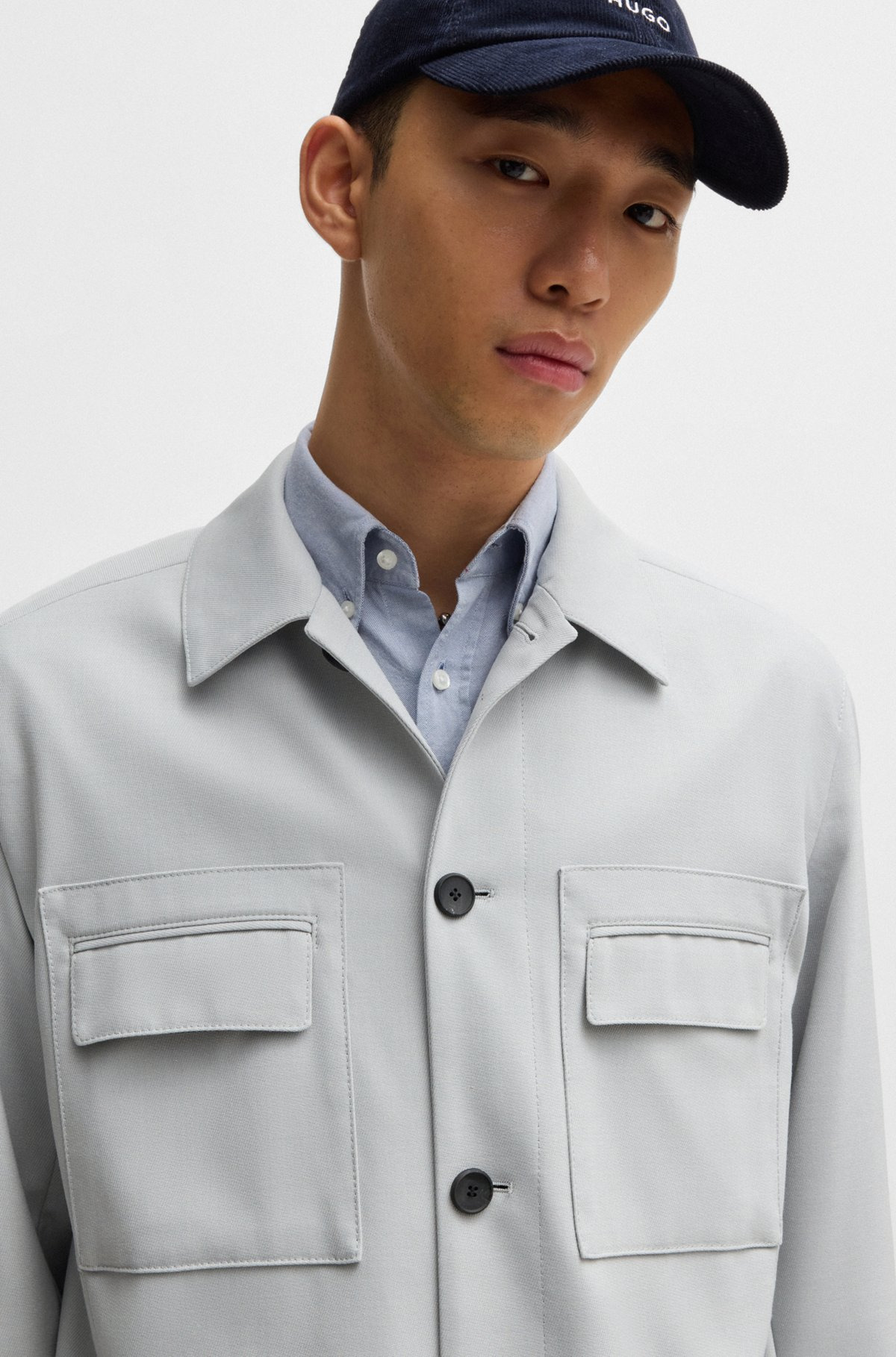 MODERN-FIT JACKET IN STRETCH TWILL - 5