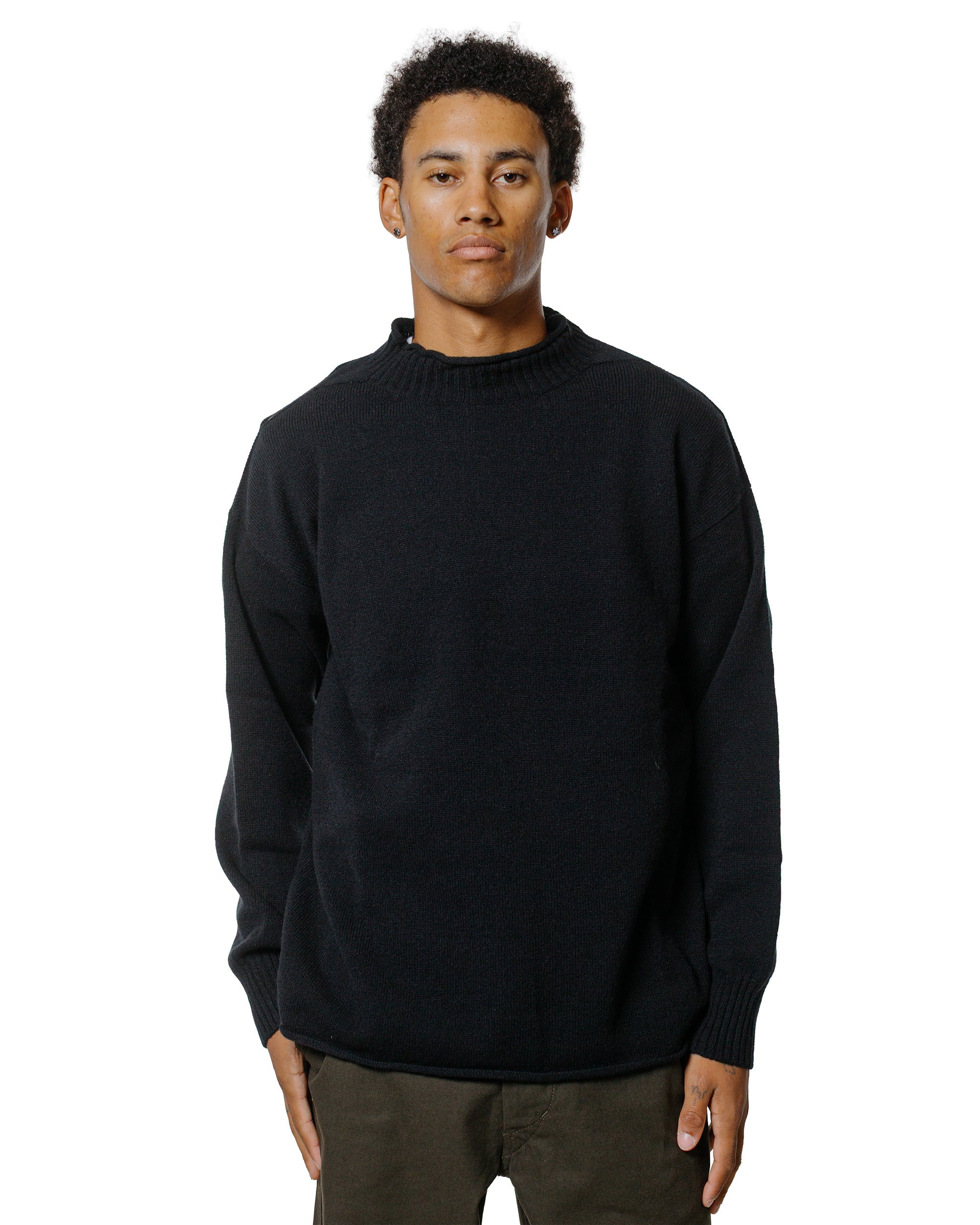 Classic Guernsey Irregular Spun Wool Black - 2