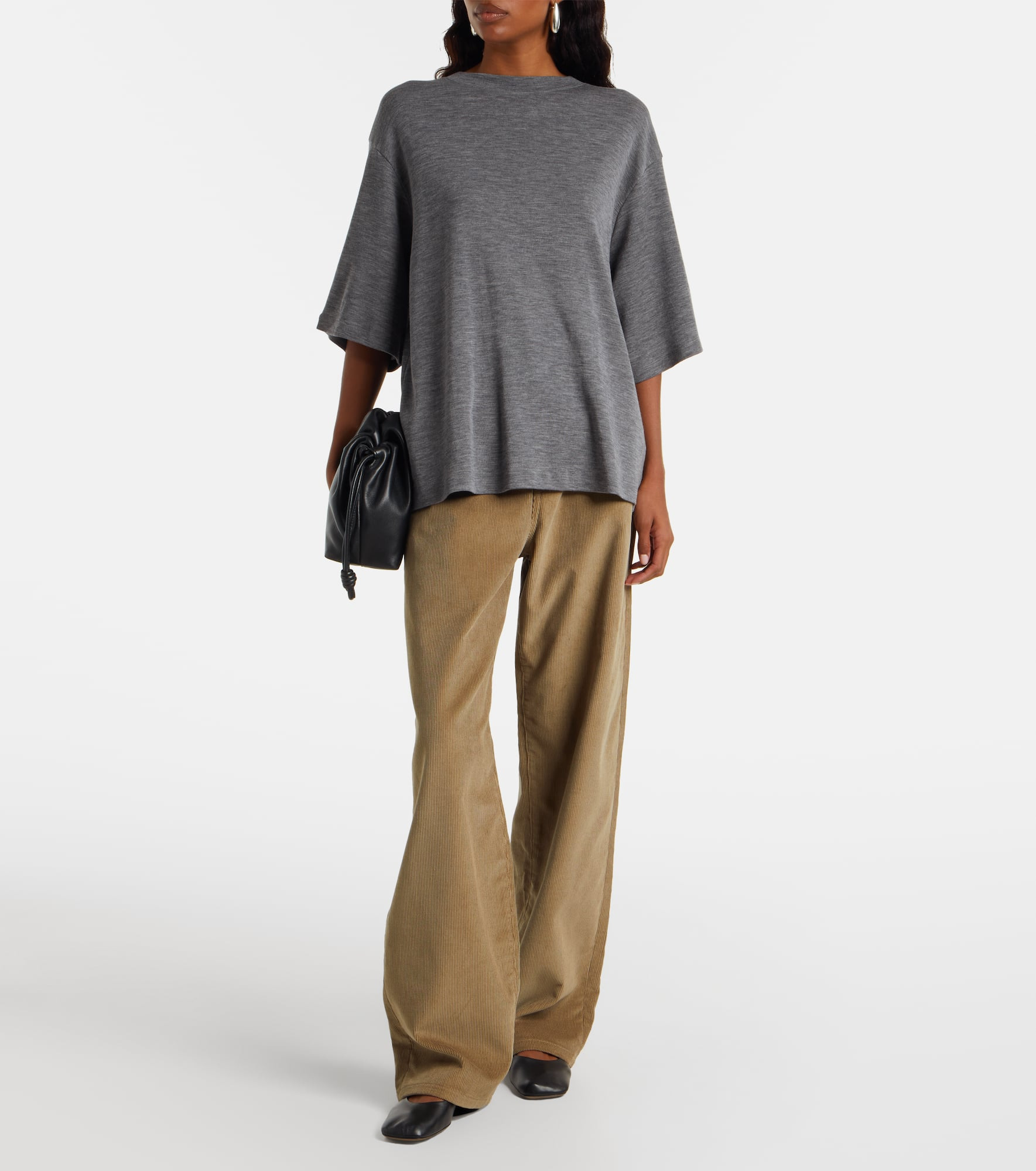 Cotton corduroy wide-leg pants - 2