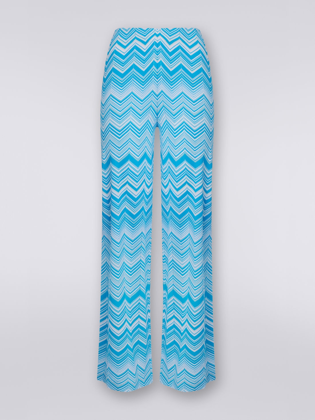 Stretch viscose blend trousers with two-tone chevron - 1