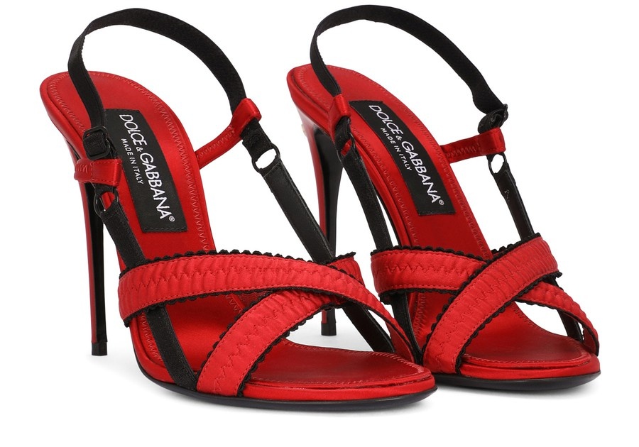 Corset-style satin sandals - 2