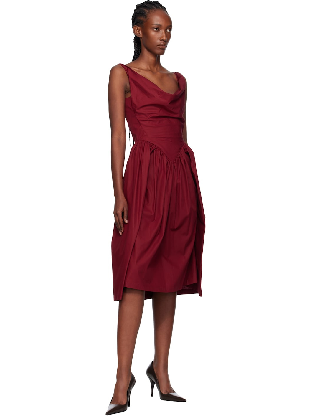 Burgundy Sunday Midi Dress - 4
