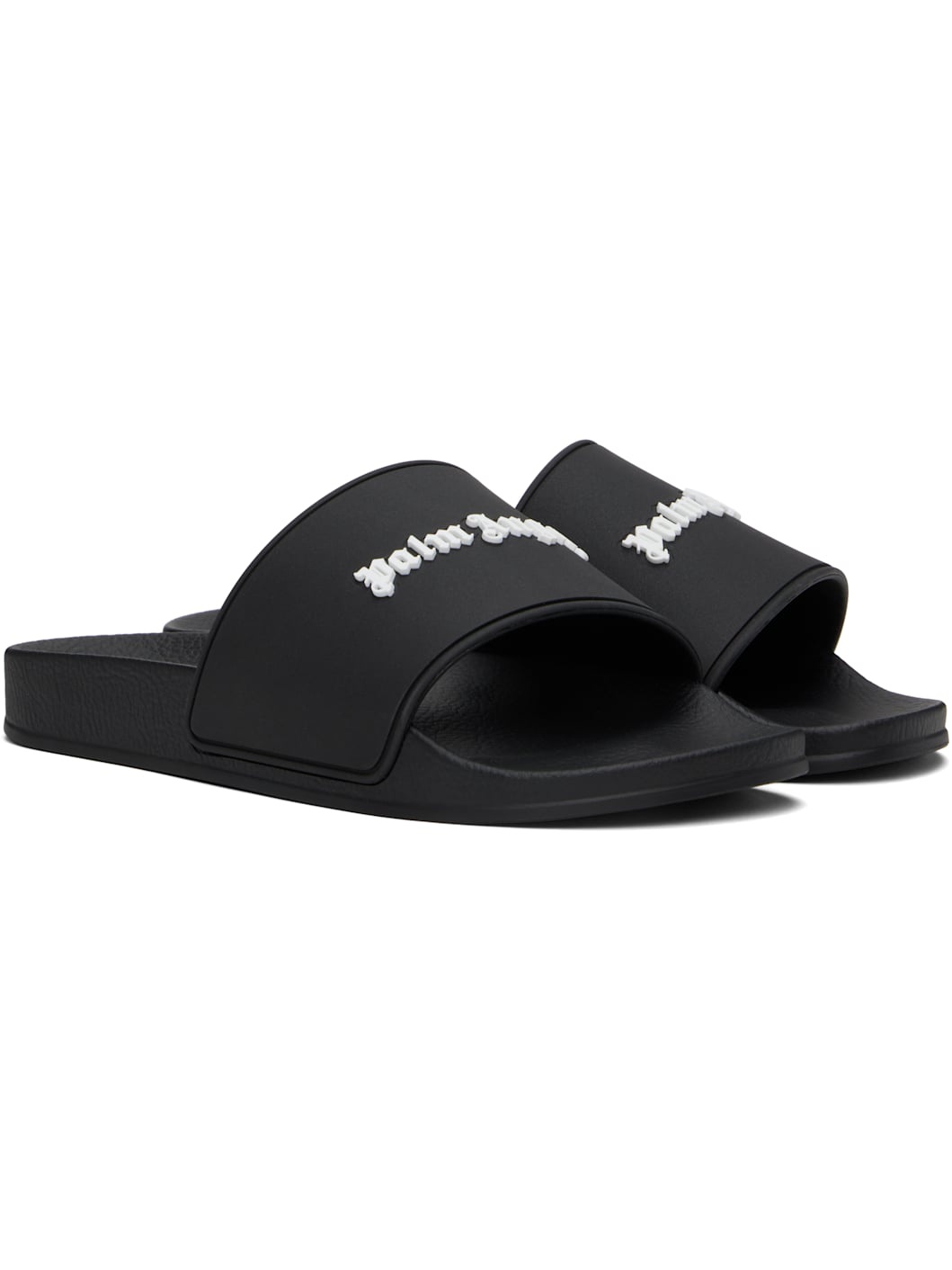 Black Logo Pool Slides - 4