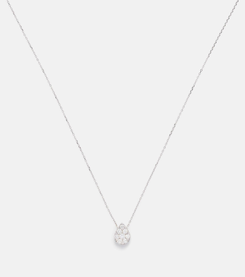 Floating 18kt white gold necklace with diamonds 4