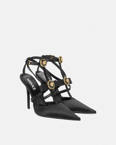 VERSACE Gianni Ribbon Cage Satin Pumps 110 mm outlook