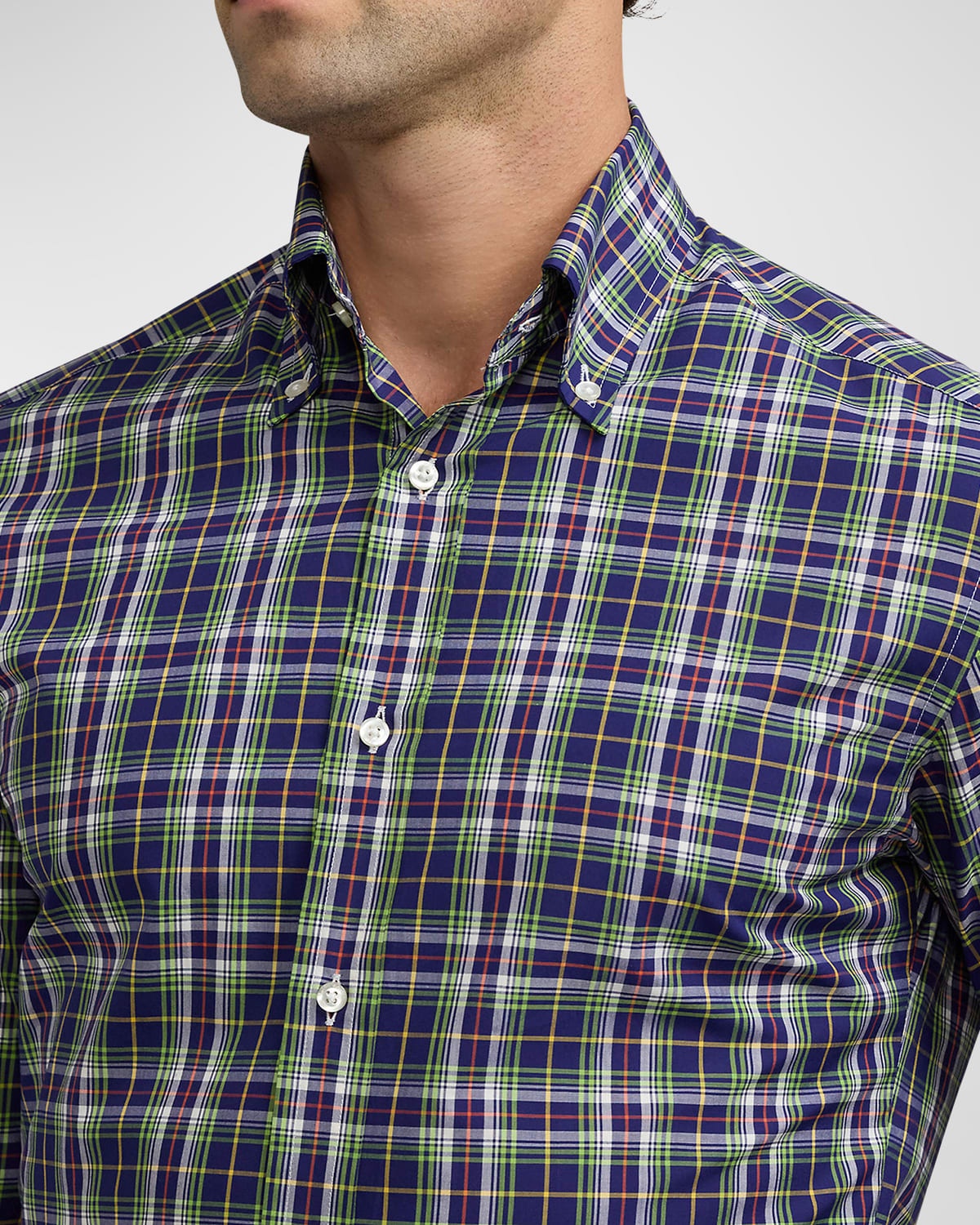 Men's Cameron Plaid Poplin Sport Shirt - 5