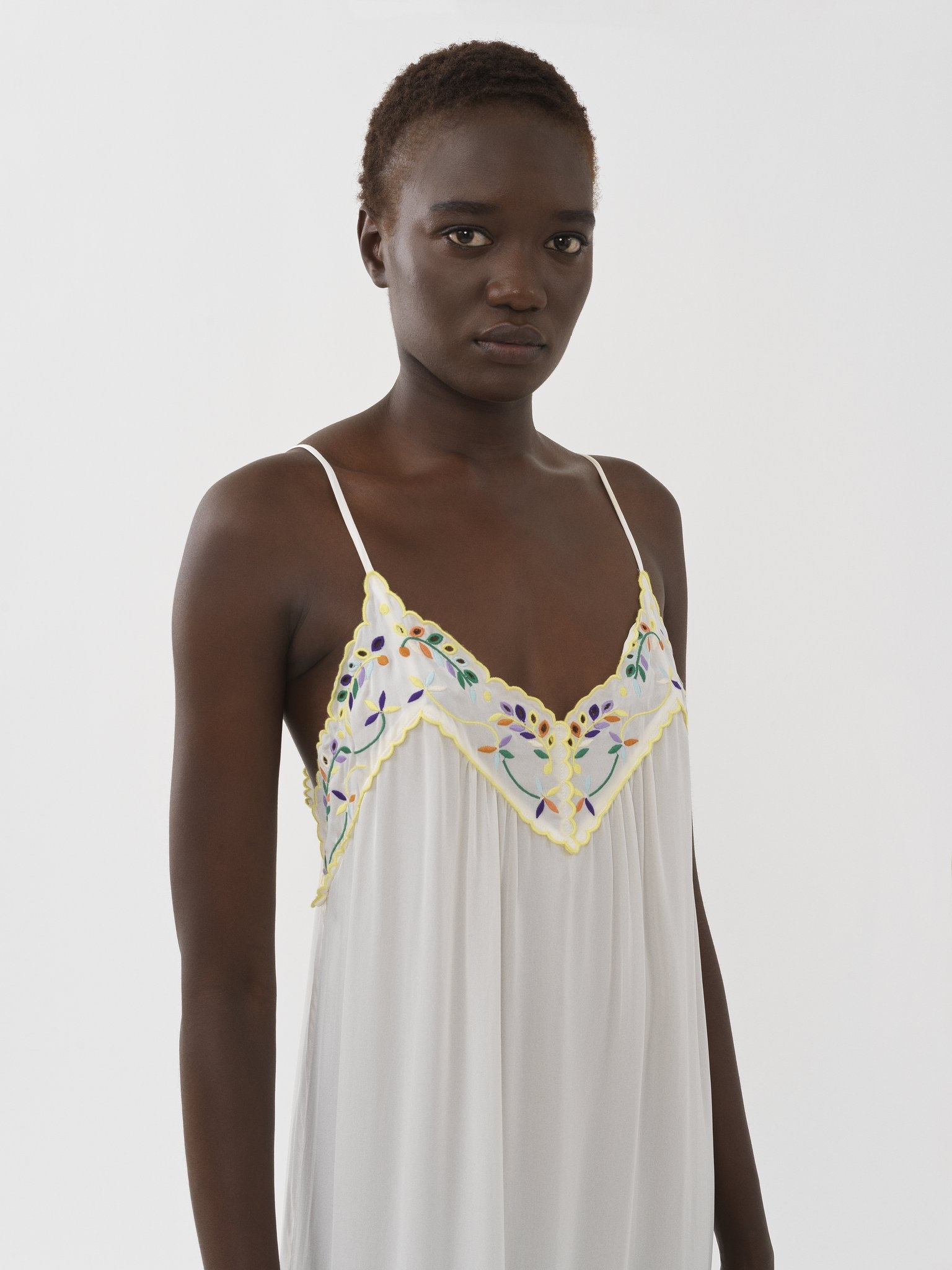 EMBROIDERED SLIP DRESS - 5