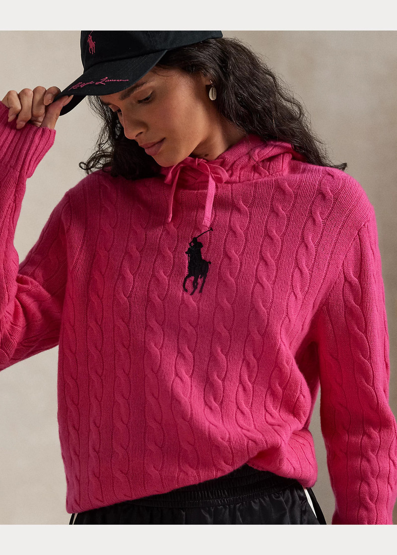 Pink Pony Cable-Knit Hoodie 8