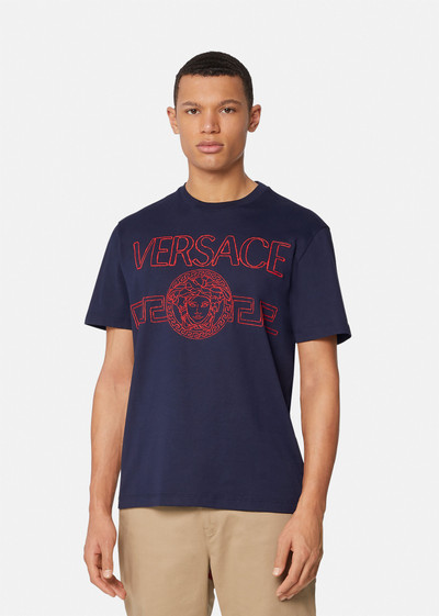 VERSACE Medusa Logo Embroidered T-Shirt outlook