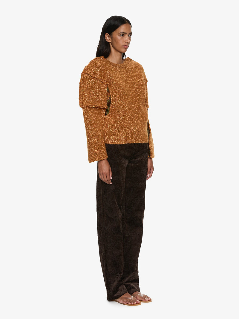Deconstructed Brocade Knit Sweater 4