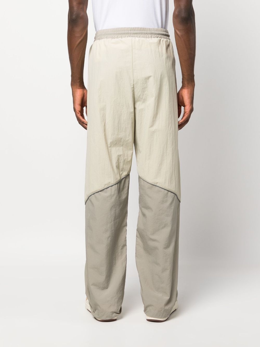 elasticated-waist ripstop track pants - 4