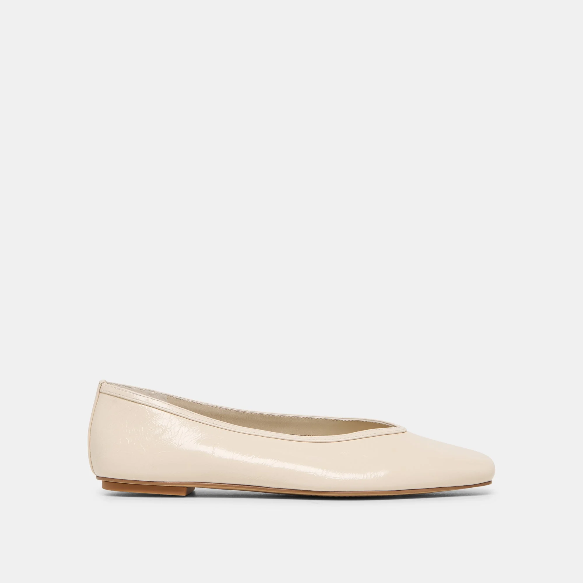 CARET BALLET FLATS BONE LEATHER - 1