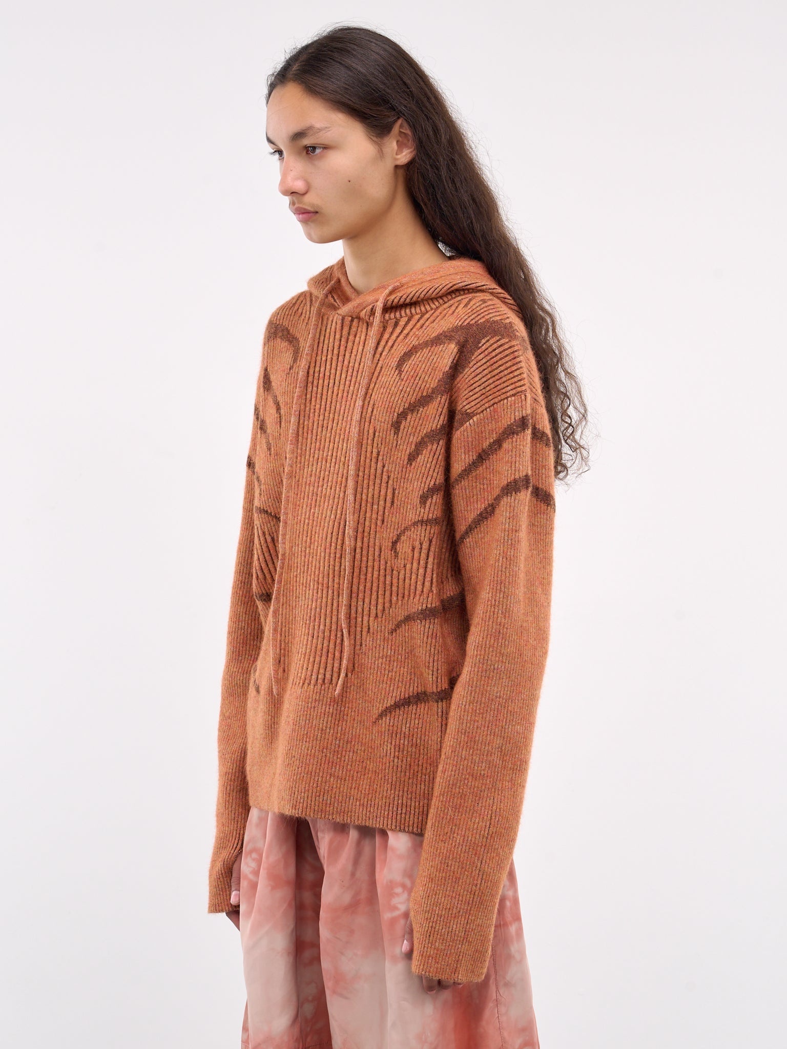 Mohair/Wool Blend Plated Hoodie - 2