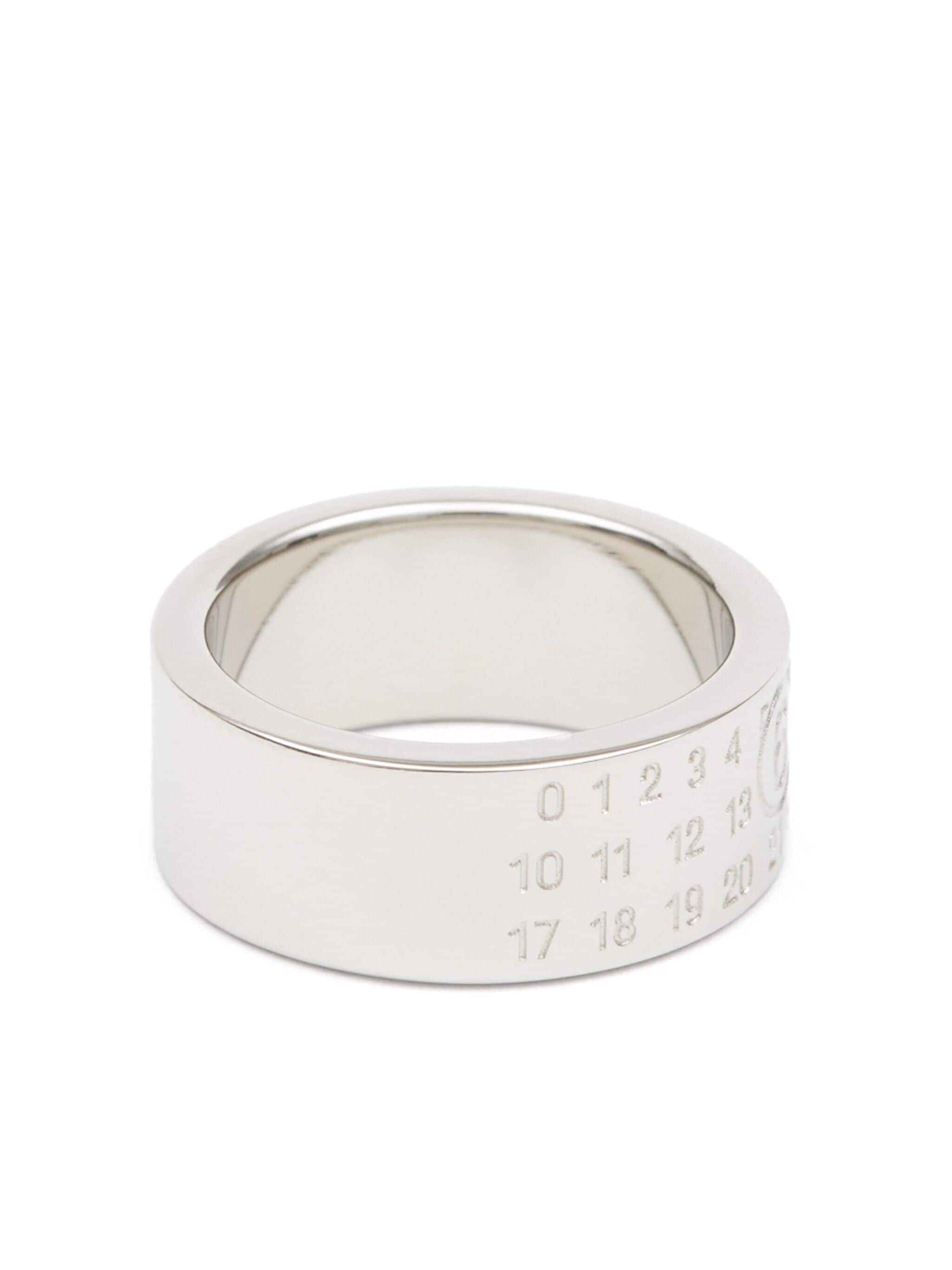 Numeric engraved polished ring - 2