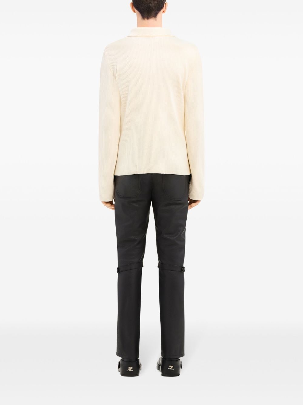 cotton-wool blend polo shirt - 4