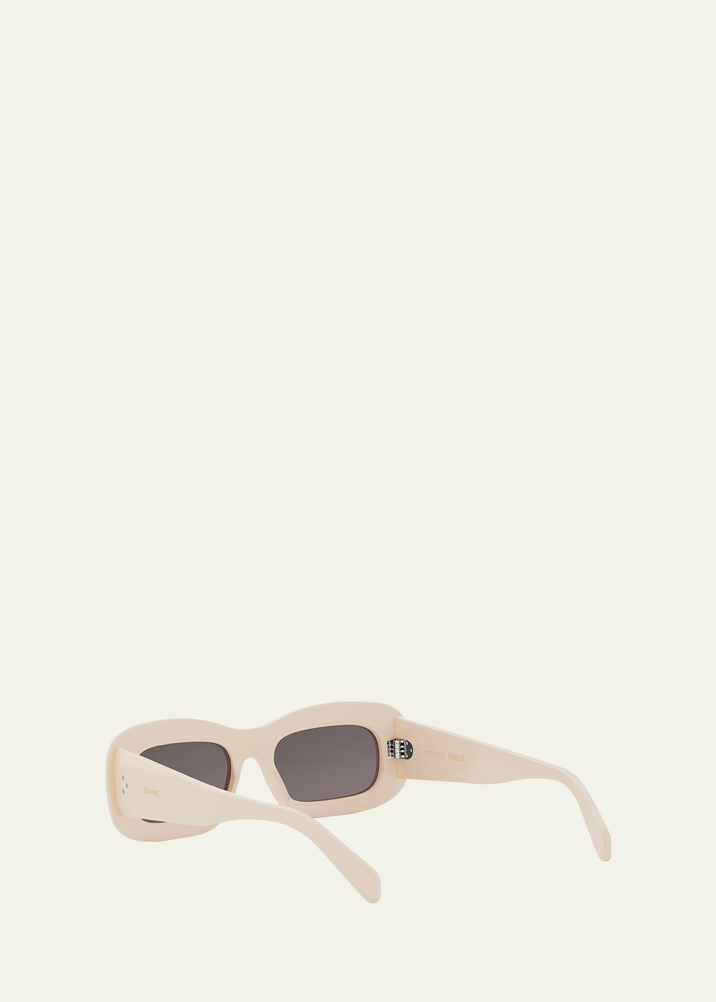 Bold 3 Dots Acetate Rectangle Sunglasses - 4