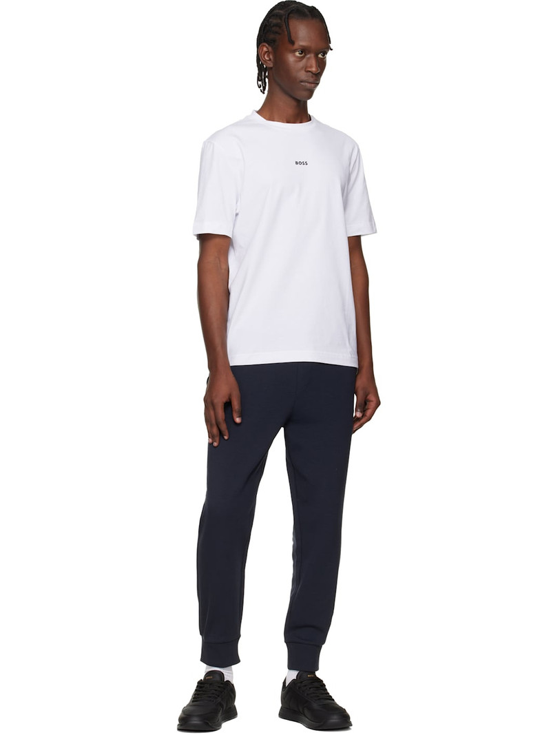 BOSS Black Textured Upper Low-Top Sneakers outlook