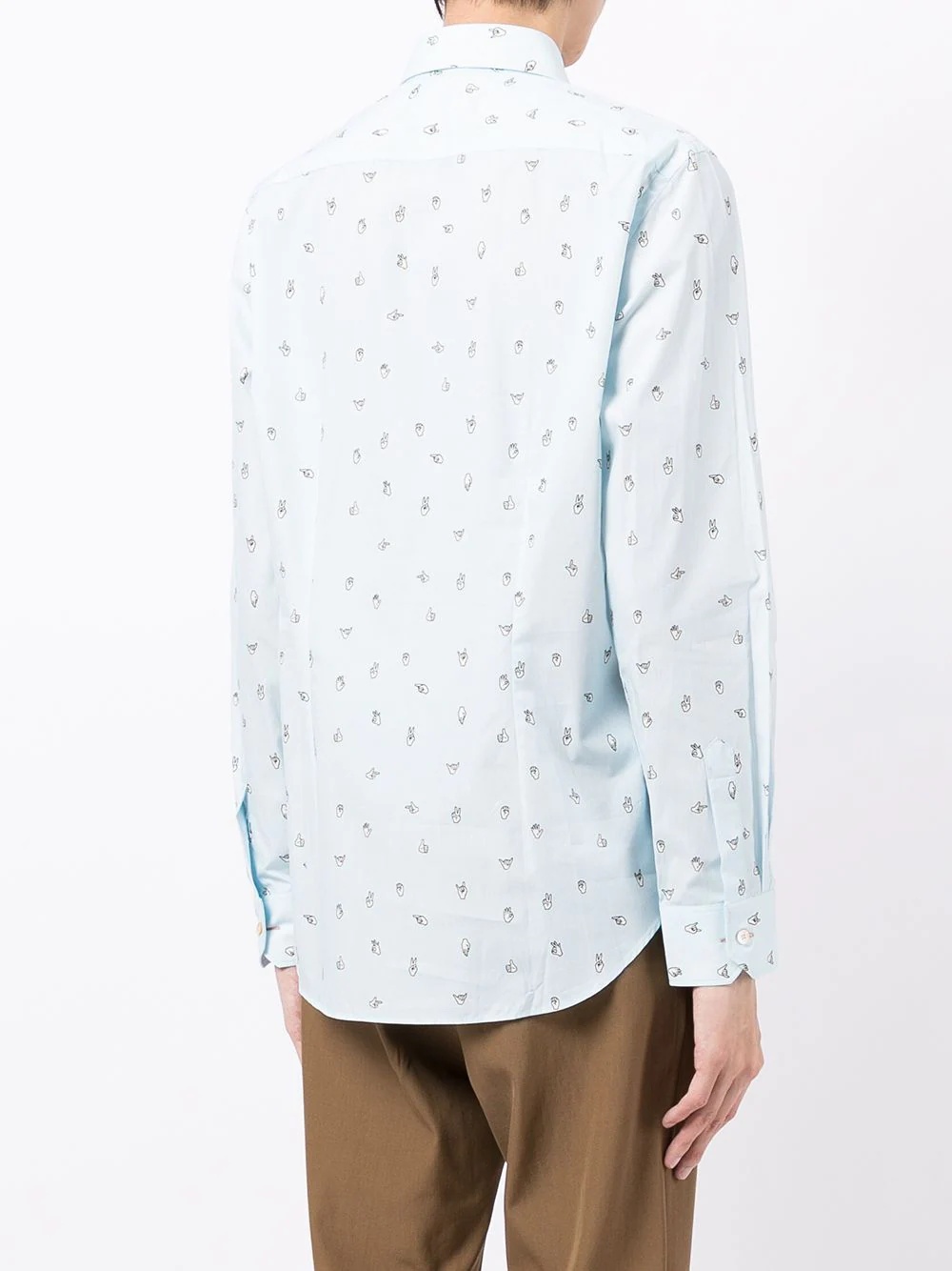 gesture-print shirt - 4