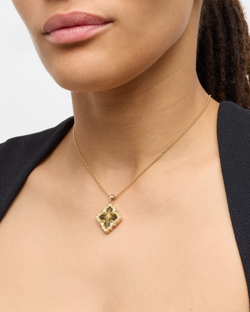 Buccellati Opera Tulle 18K Yellow Gold Pendant Necklace with Onyx, Large outlook