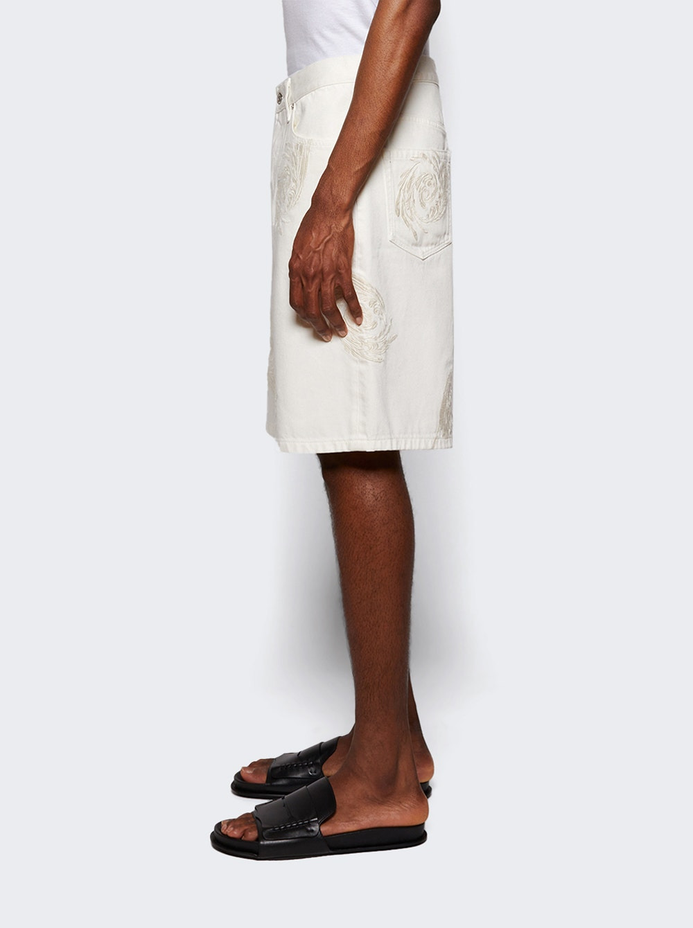 Pinot Embroidered Shorts Off White - 3