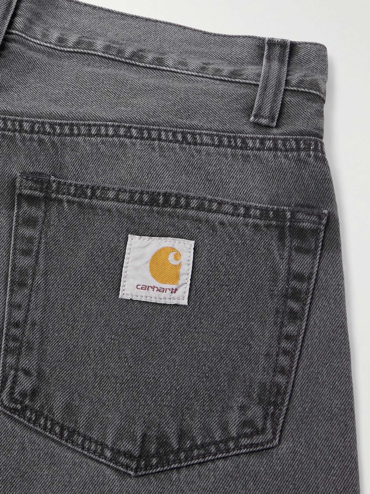 Landon Wide-Leg Logo-Appliquéd Jeans Black - 5