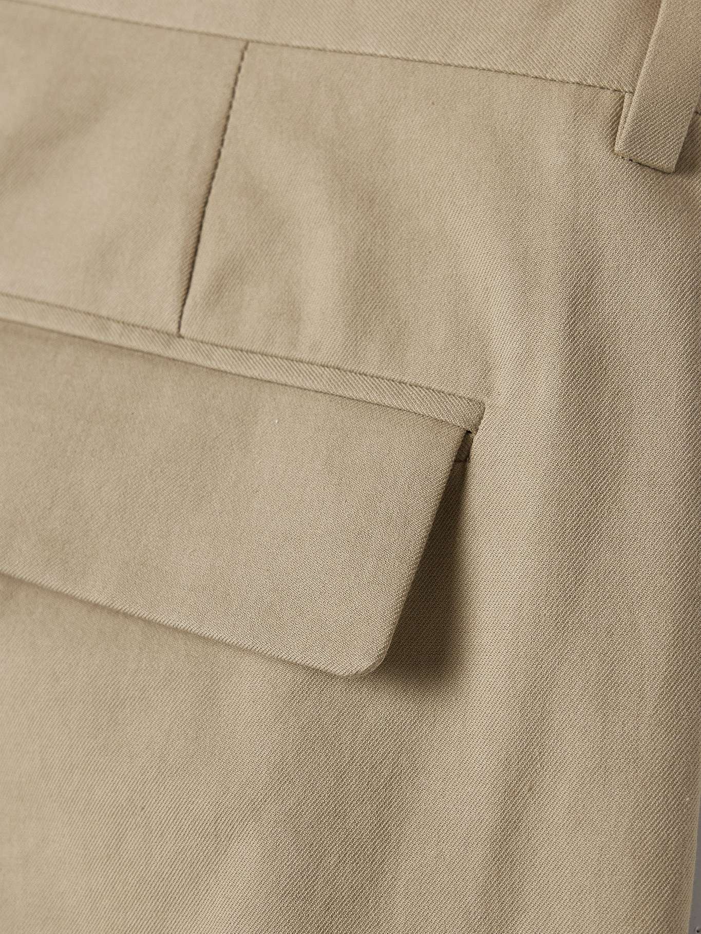 Selvie cotton-blend twill straight-leg pants Beige - 5