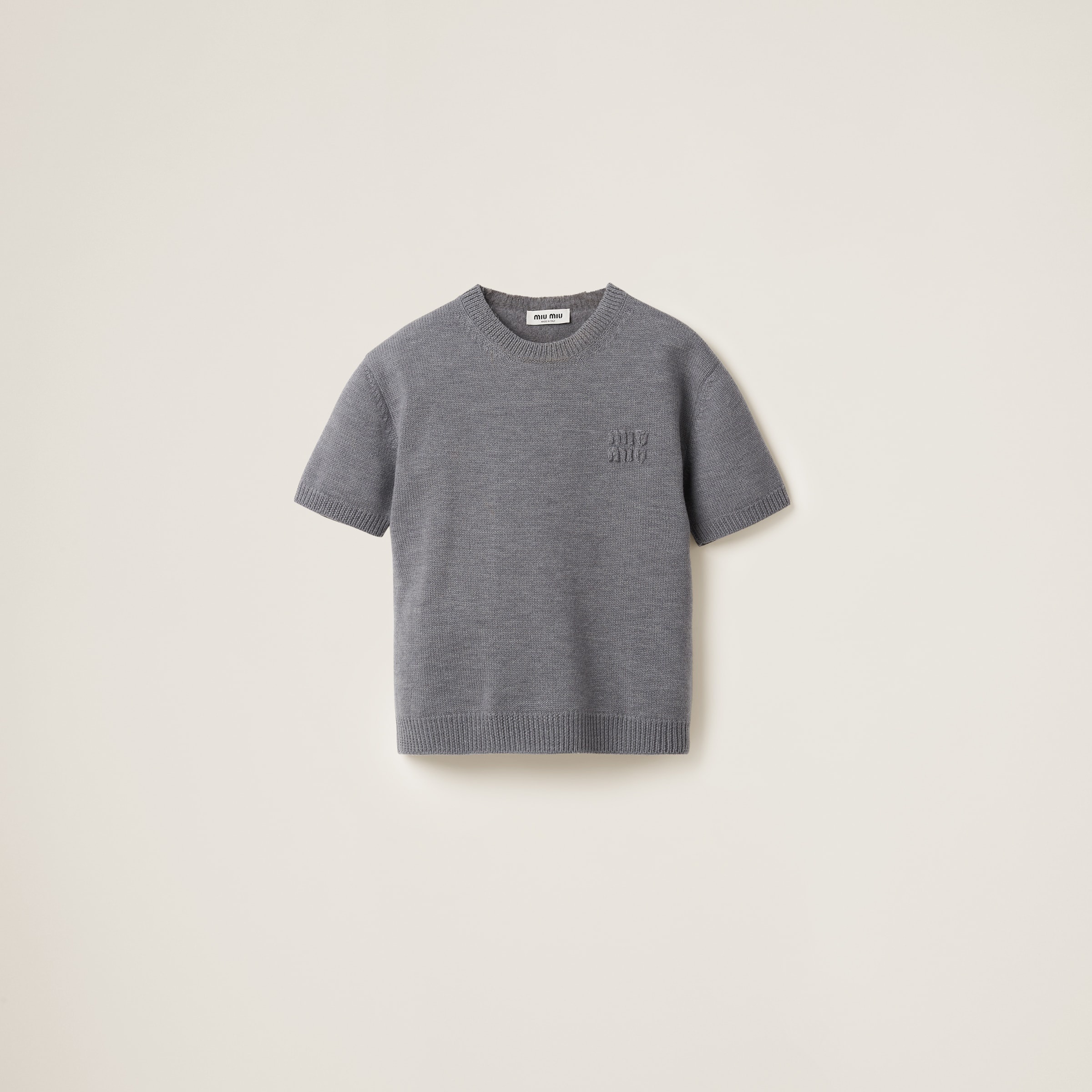 Tシャツ・カットソー MiuMiu | Wool and nylon sweater MML839_13JS_F0629_S_232 Miu Miu Wool and nylon sweater | REVERSIBLE