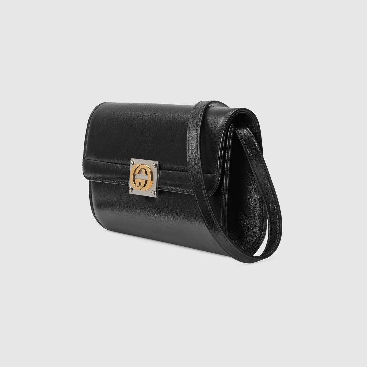 Leather small shoulder bag with Interlocking G - 2