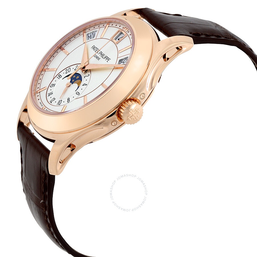 Patek Philippe Annual Calendar Opaline White Dial Brown Leather Men's Watch 5205R-001 - 2