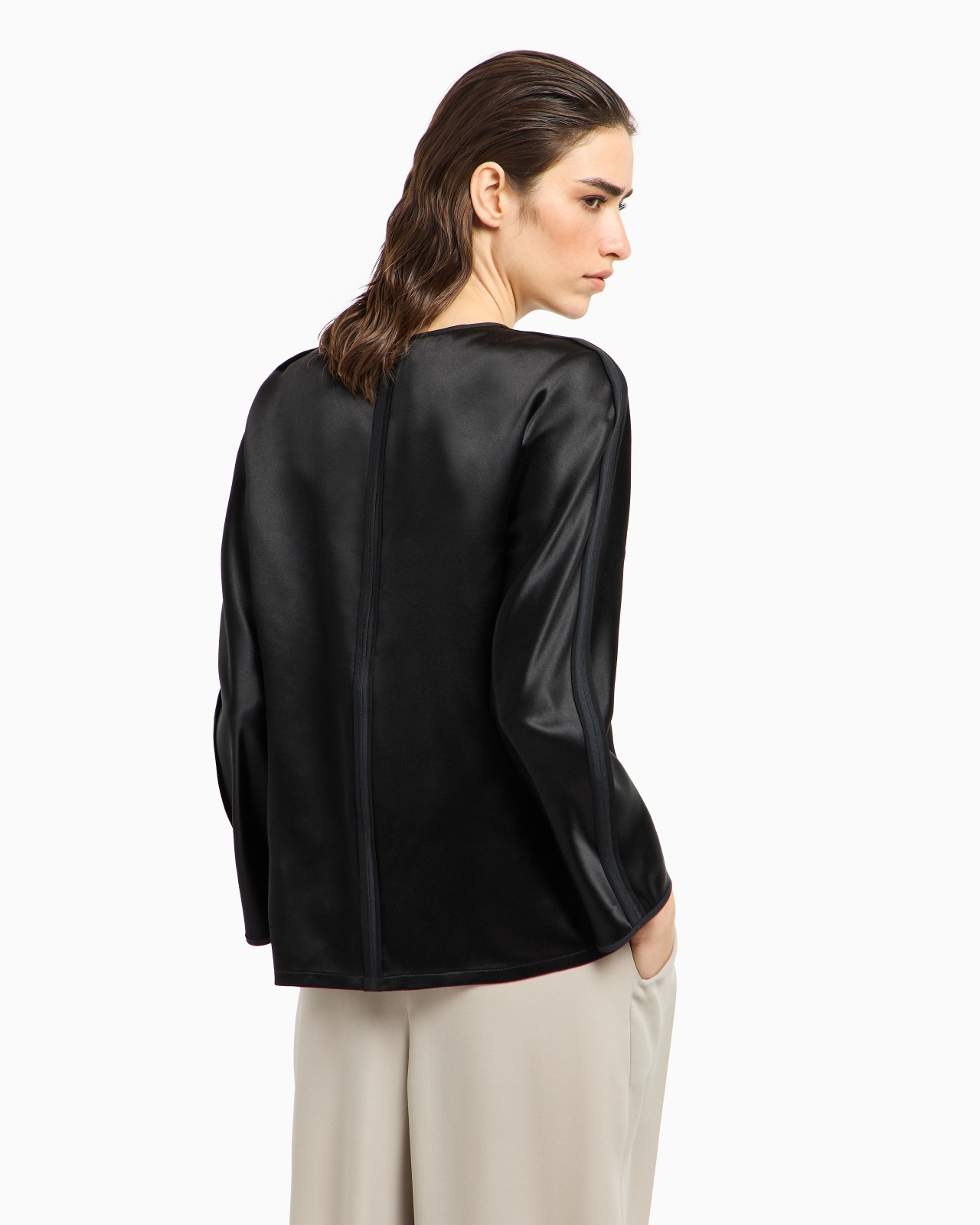 BLOUSE IN TUSSAH SILK SATIN - 3