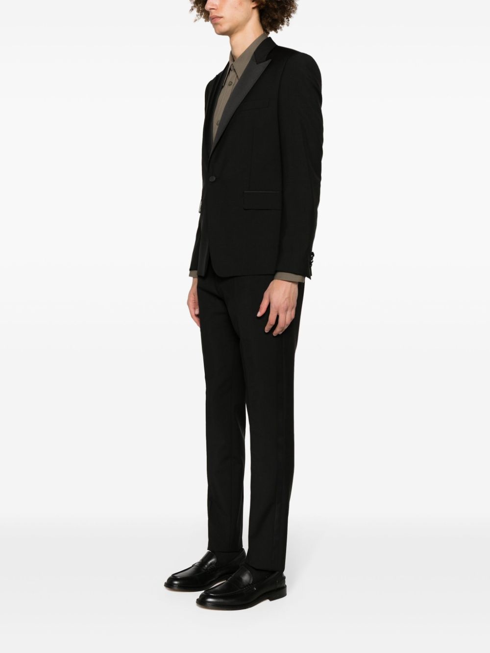 single-breasted wool blend suit - 3