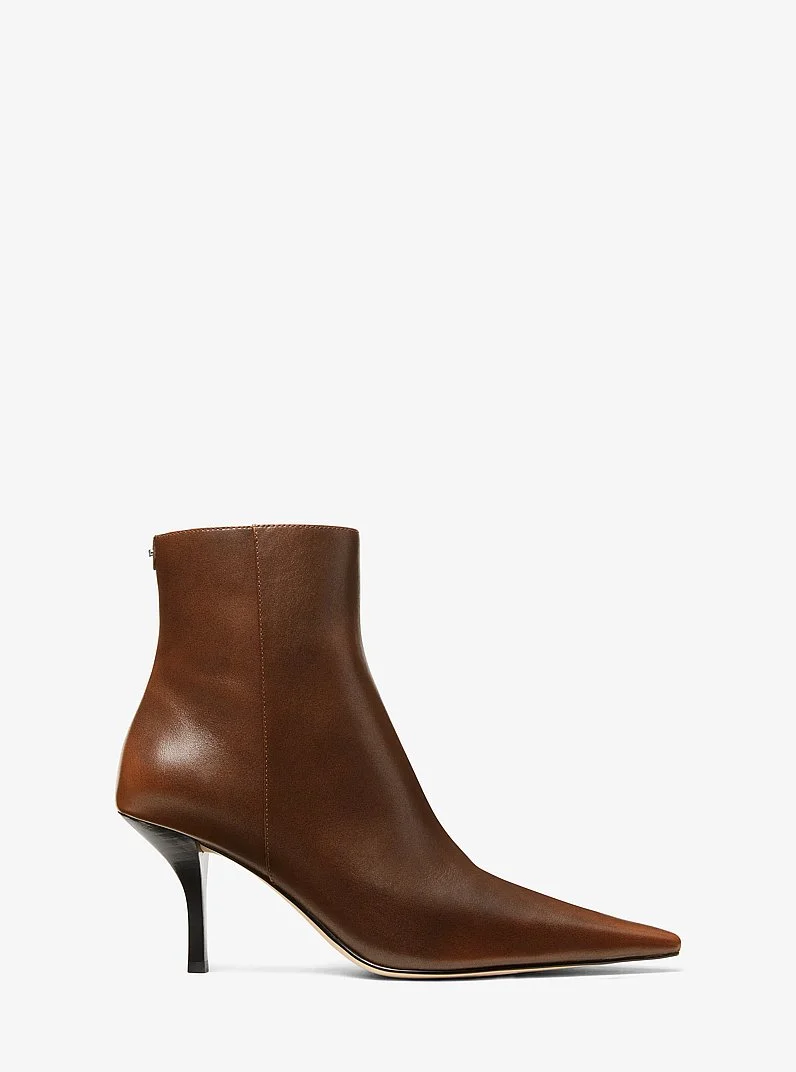 Selina Burnished Leather Ankle Boot - 1