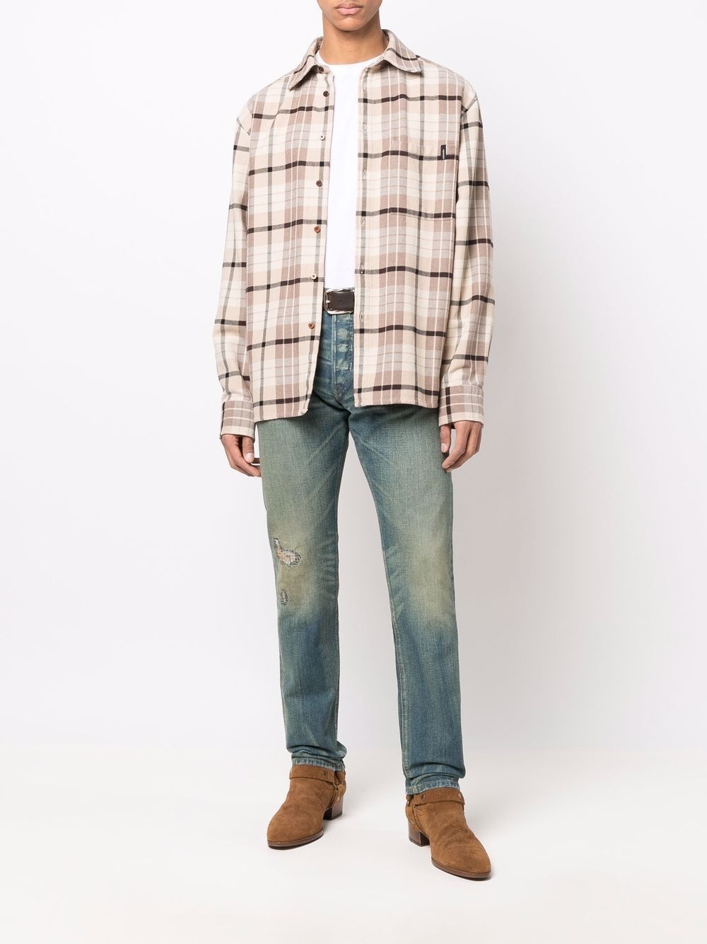 ripped straight-leg jeans - 2