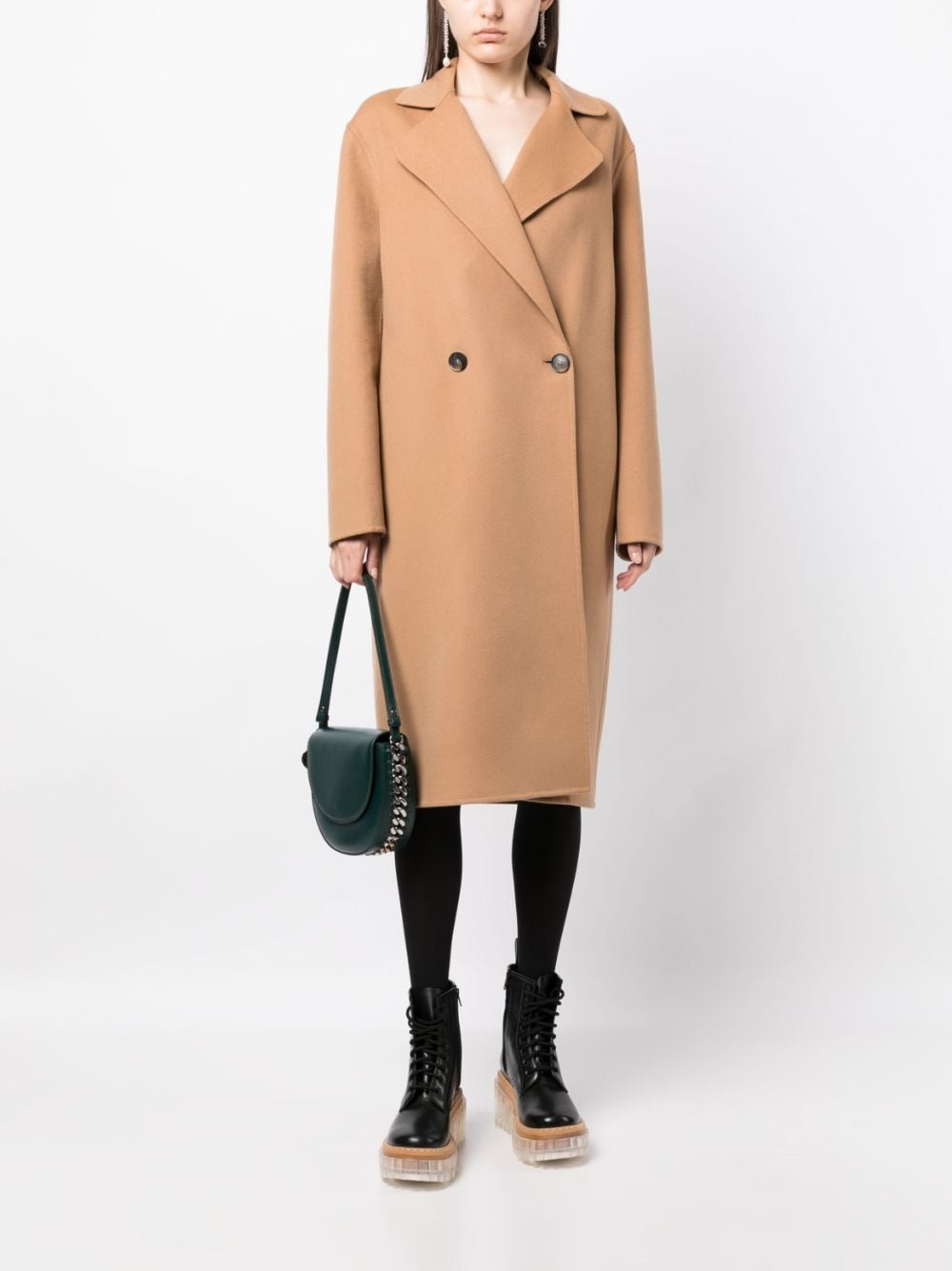 double-breast wool coat - 2