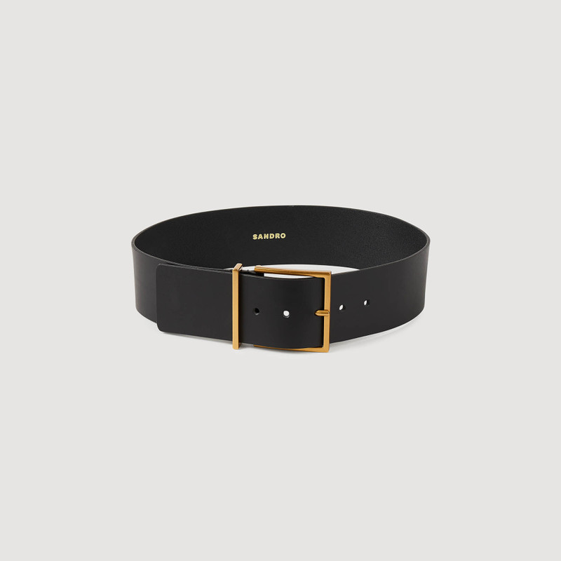 Sandro WIDE LEATHER BELT outlook