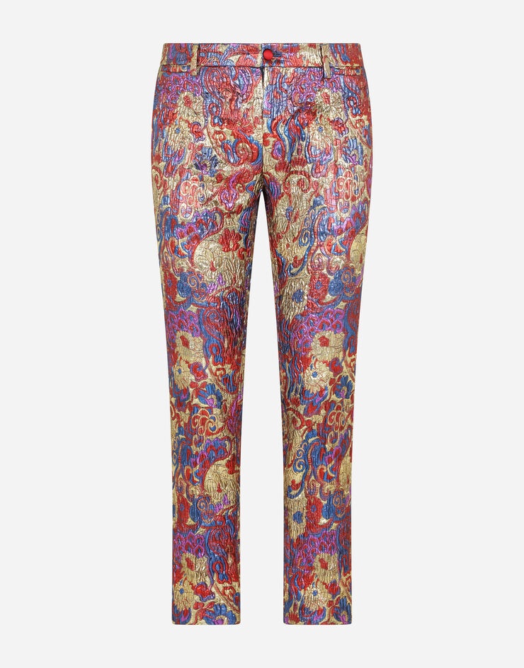 Oriental lurex jacquard pants - 3