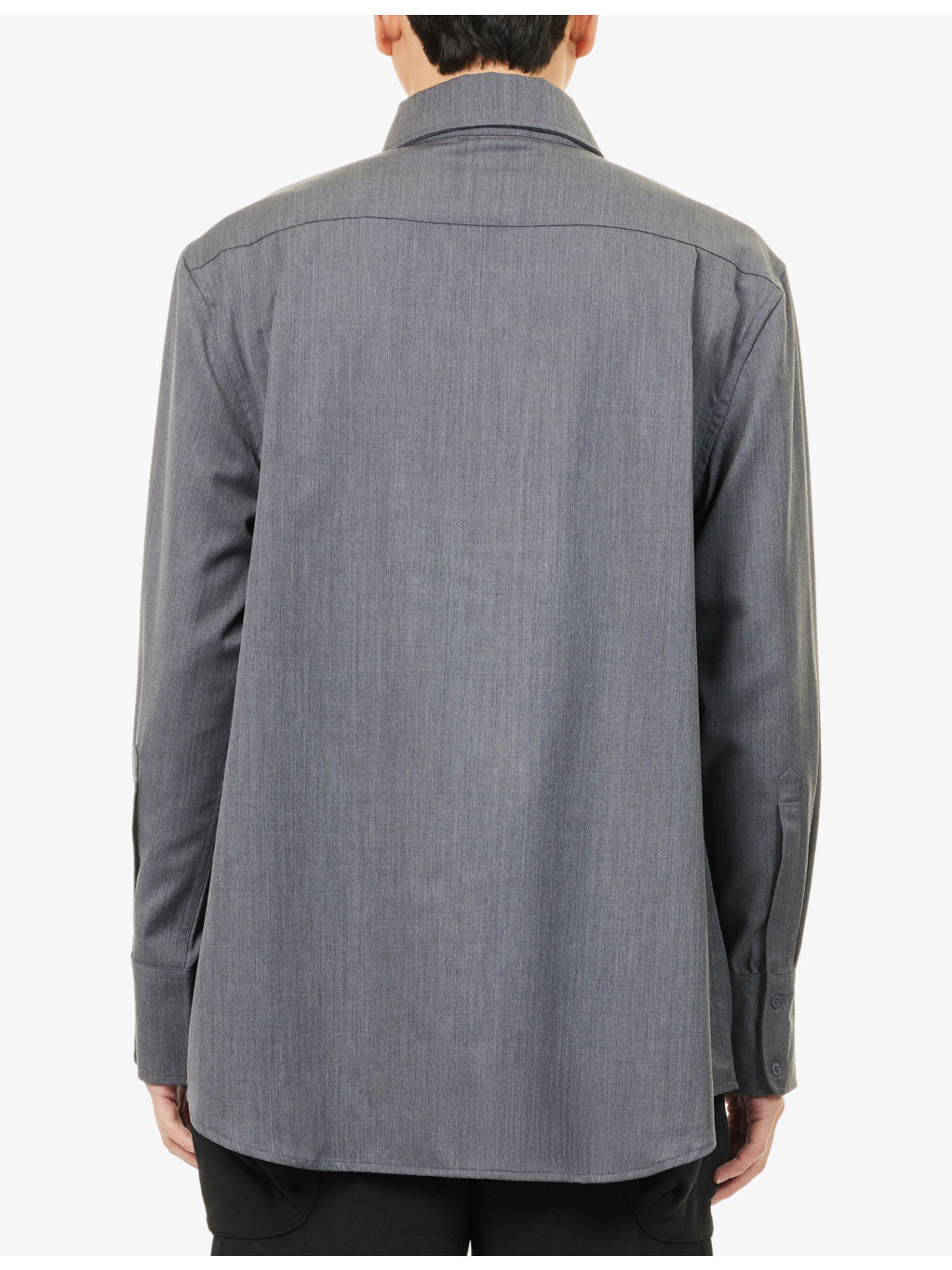 Classic Long-Sleeve Wool Shirt - 4