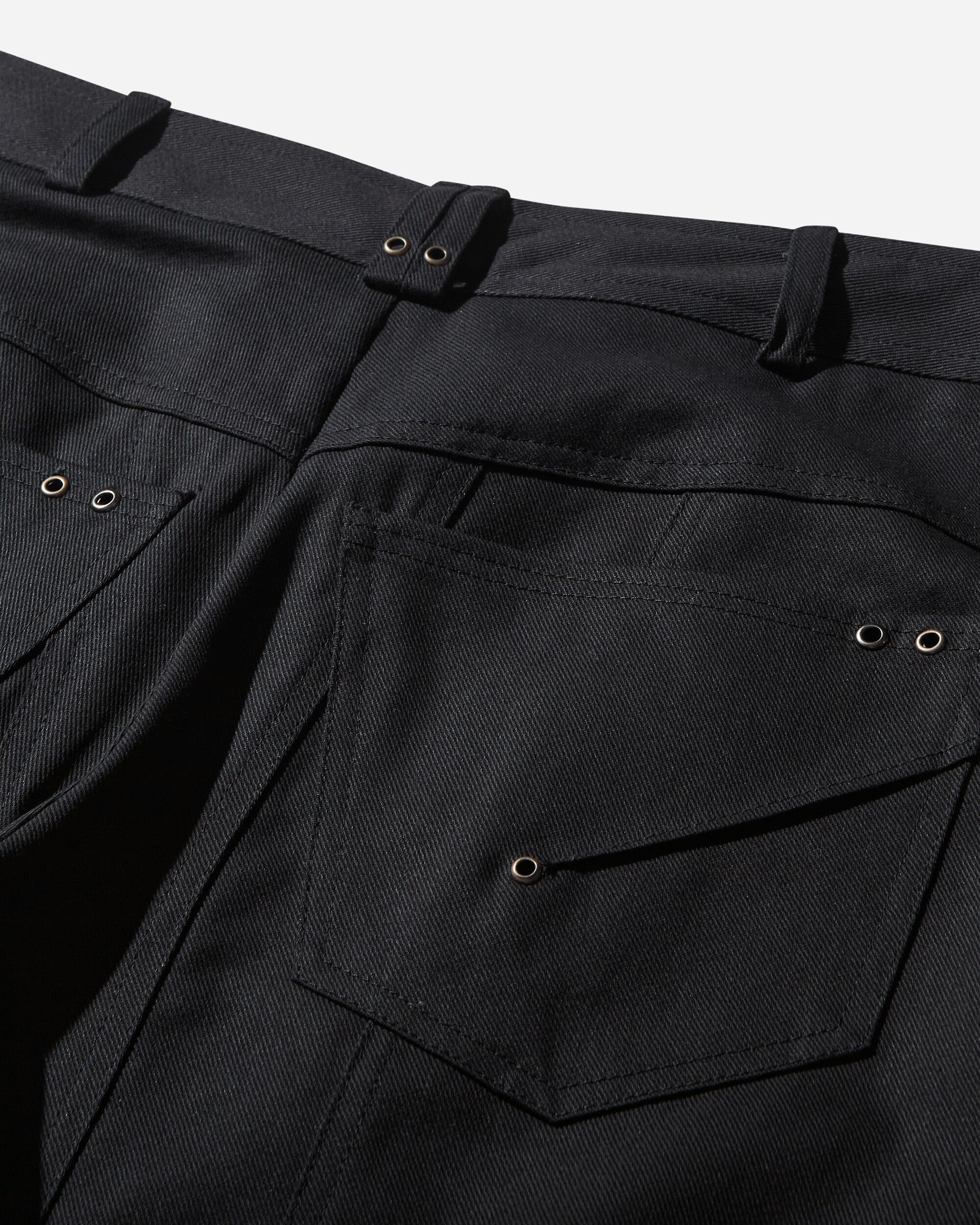 Women's Panelled Eyelets Trousers Black - 4