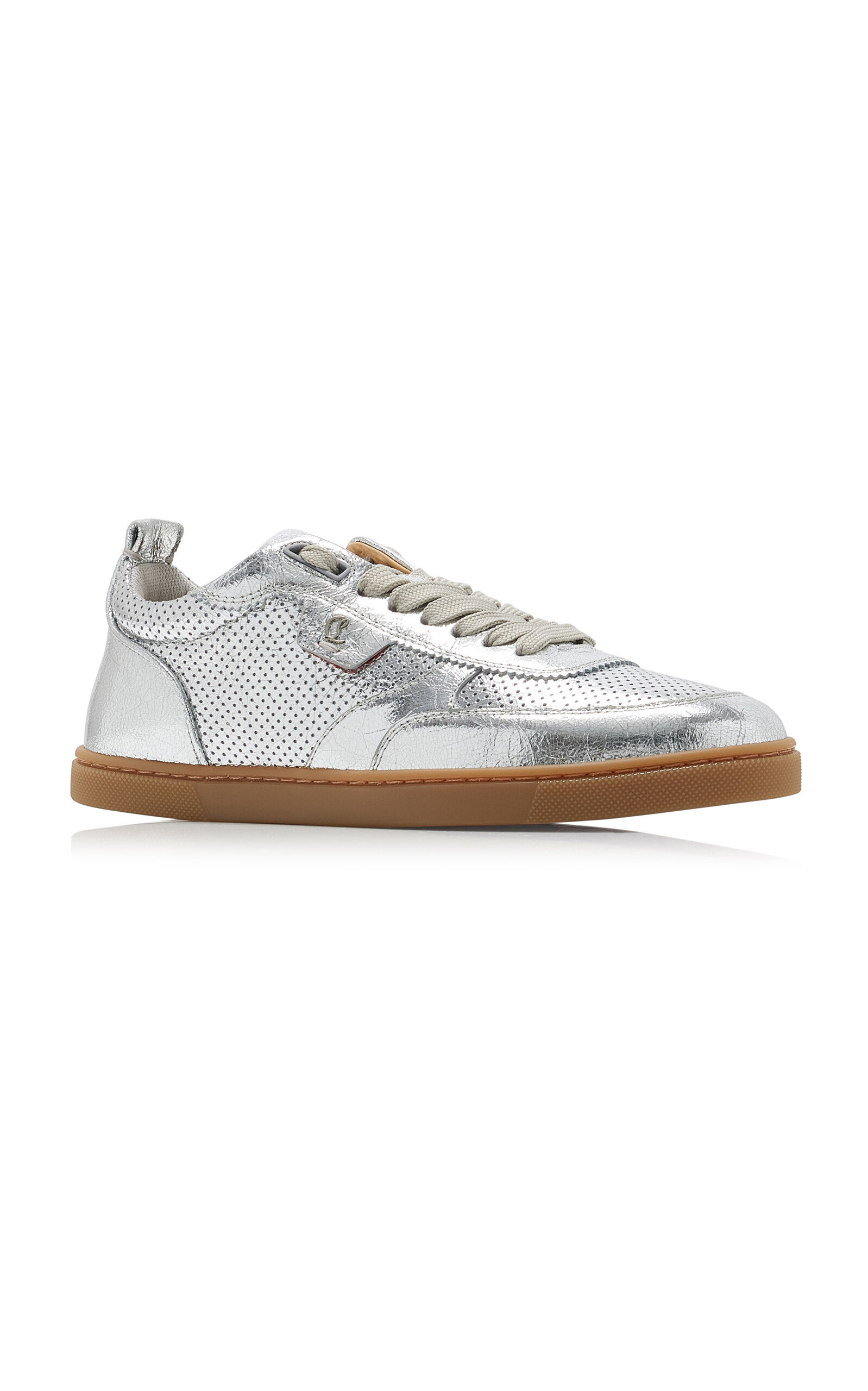 Tutti Rui Metallic Leather Sneakers silver - 4