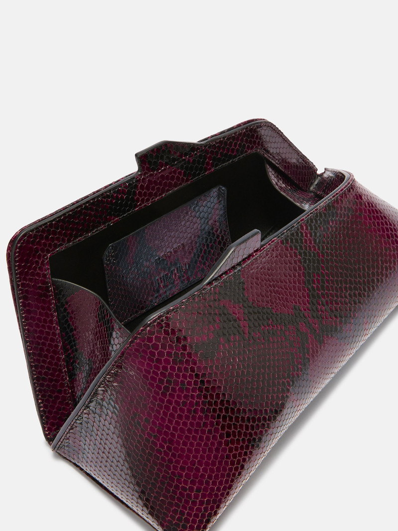 THE ATTICO ''8.30 PM'' BURGUNDY OVERSIZED CLUTCH outlook