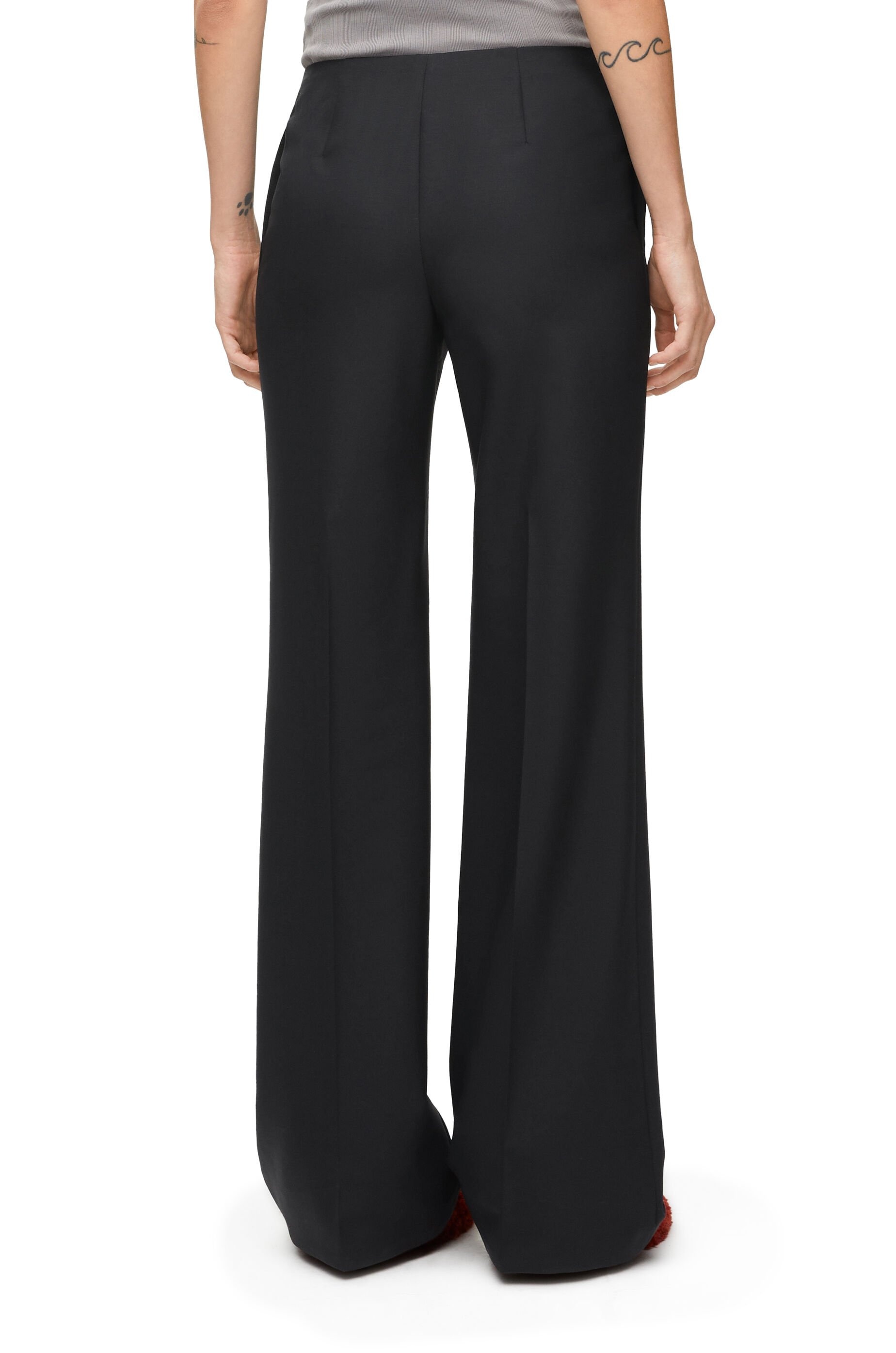 Bootleg trousers in wool and mohair - 4