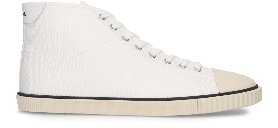 Blank Mid Lace Up Sneakers - 1