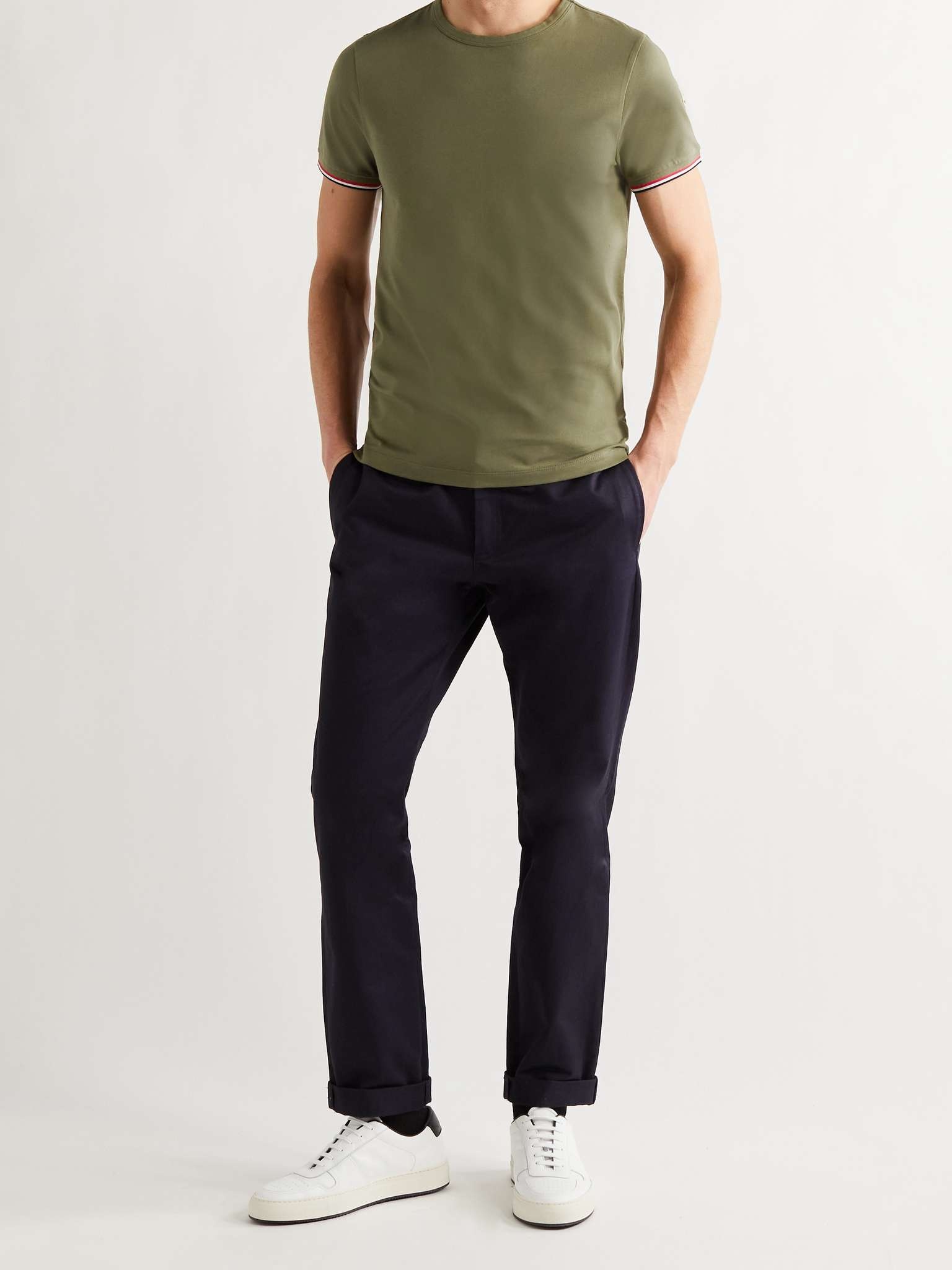 Contrast-Tipped Stretch-Cotton Jersey T-Shirt - 2