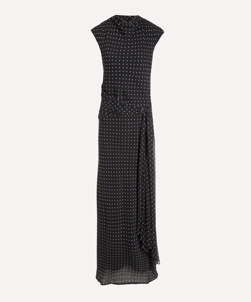 Polka Dot Tie Maxi Dress 1