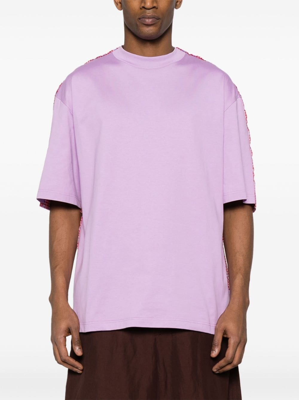 contrasting-panel T-shirt - 3