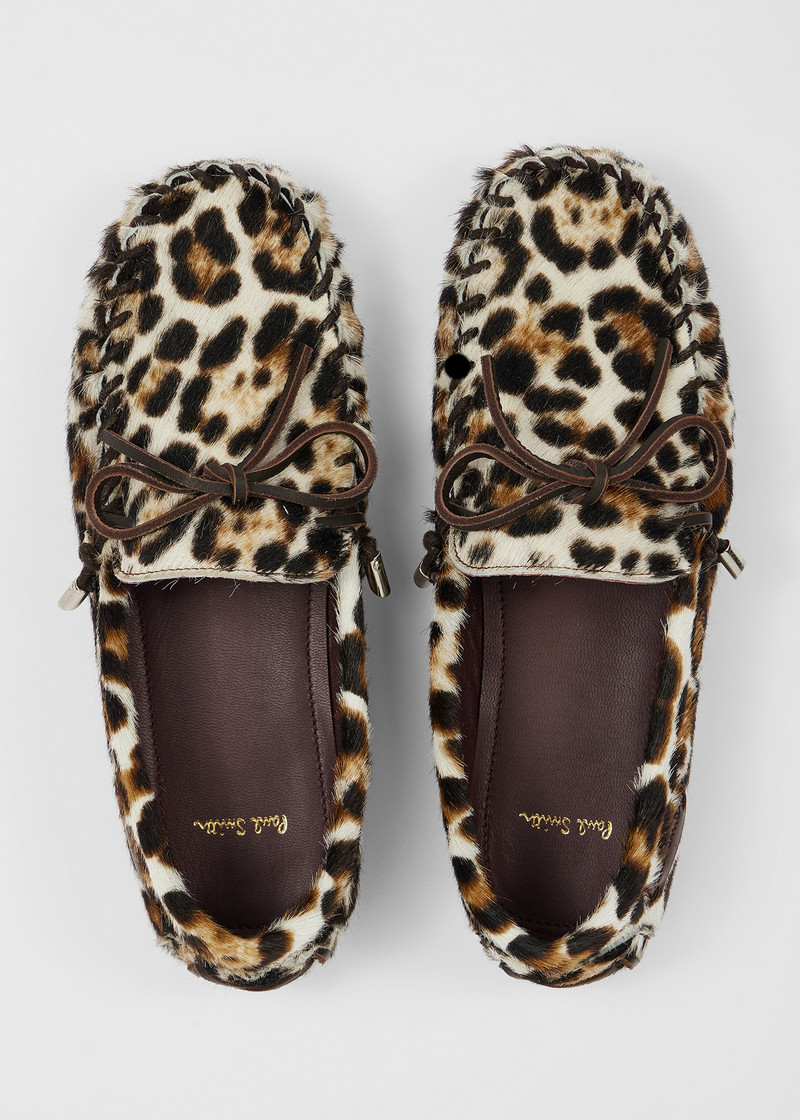Women's 'Sonna' Leopard Print Faux Pony Moccasins 5