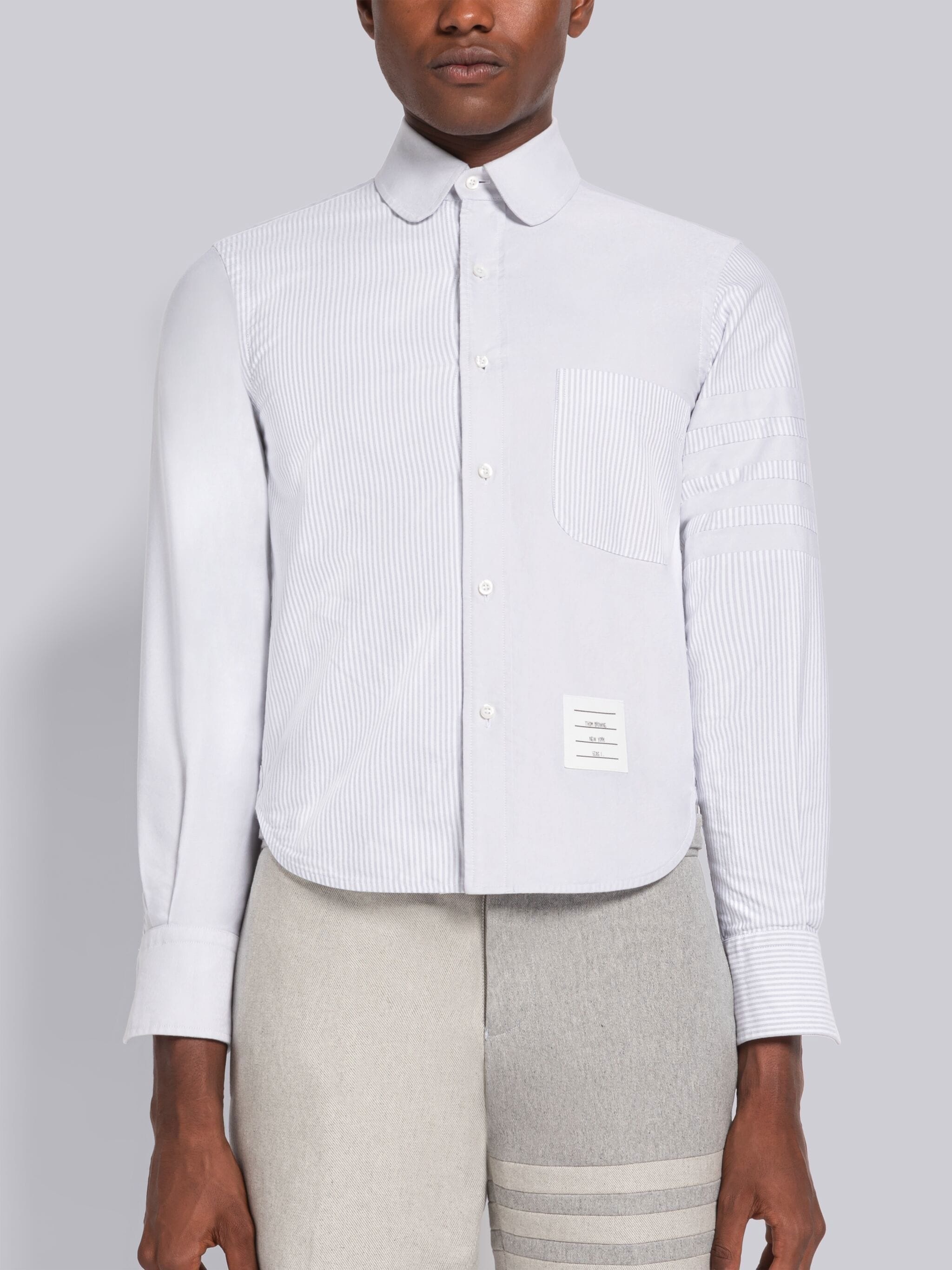 Oxford Round Collar 4-Bar Shirt - 1
