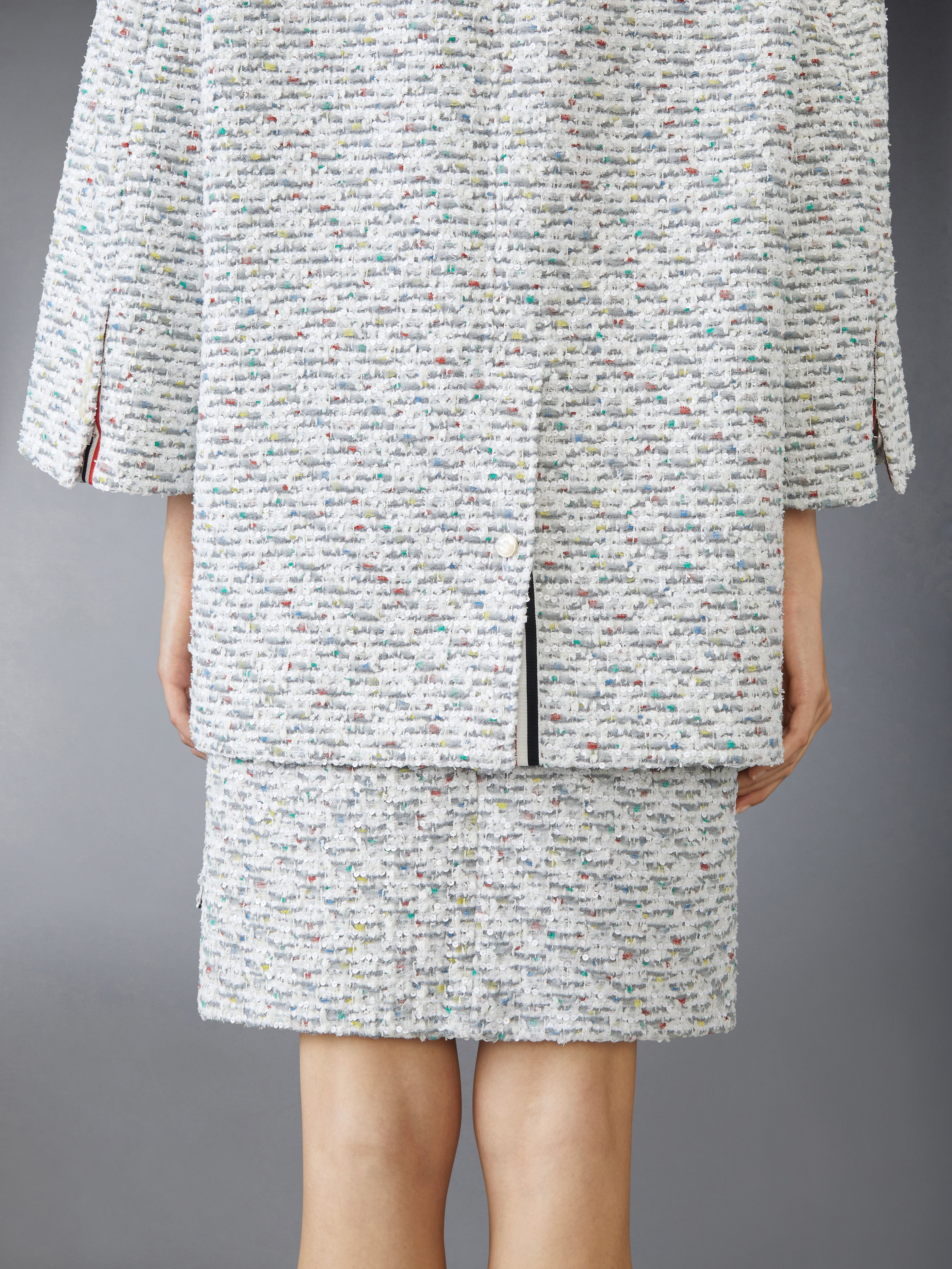 SEQUIN TWEED OVERCOAT - 6