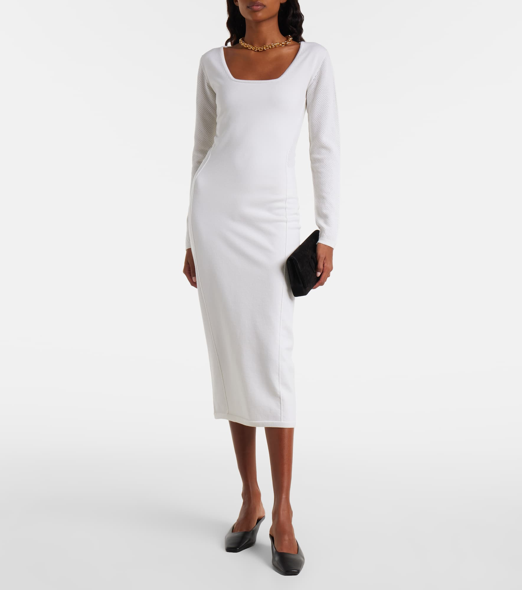 Sophia wool-blend midi dress - 2