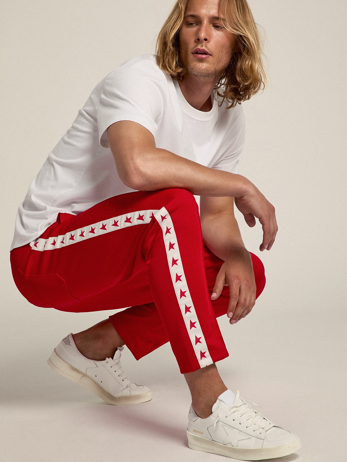 Men's Stardan in white leather - 3